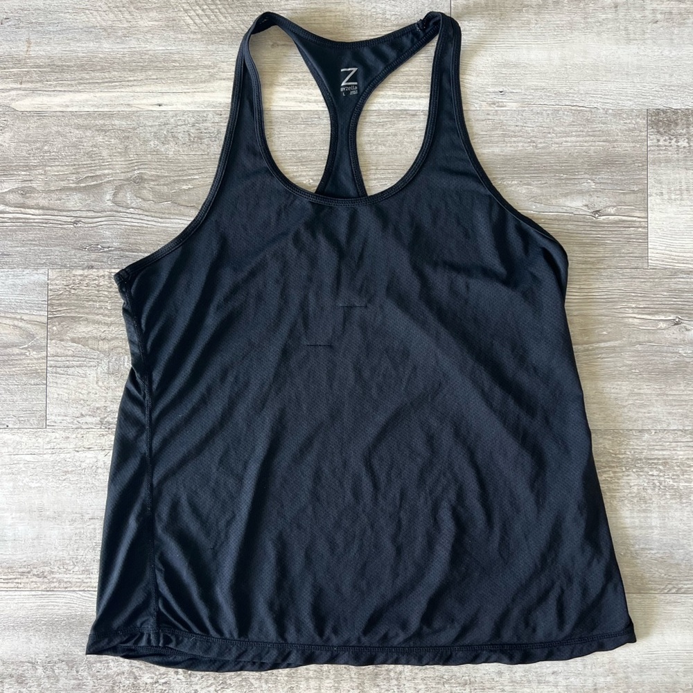Z by Zella Women’s Black Racerback Lightweight Workout Active Tank Top Large L